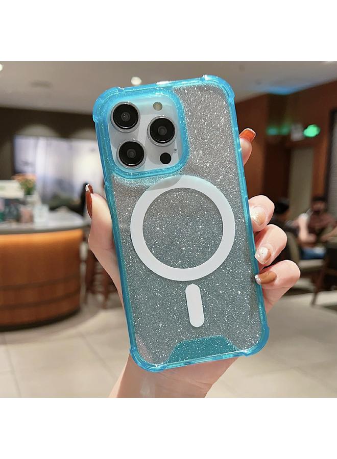Zaboon Case For iPhone 11 Pro Max MagSafe Gradient Color Glitter Acrylic Shockproof Phone Case - Image 1