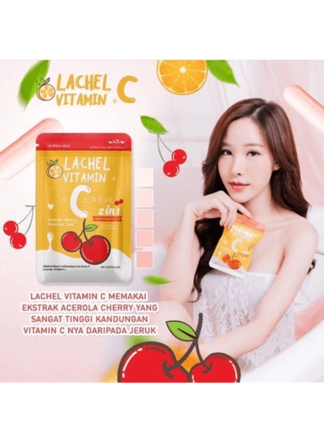 Lachel Vitamin C Lachille - 2 in 1 Vitamin A, C, E High (60 Capsules) - Image 4
