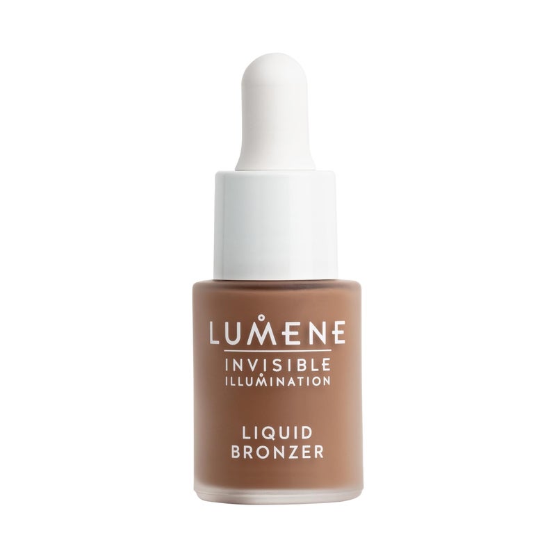 Lumene Invisible Illumination [Kaunis] Liquid Bronzer - Skincare-Infused Bronzing Drops with Buildable Texture - Made with Pearlescent Pigments for a Luminous Complexion - Deep Glow (15ml) - Image 1