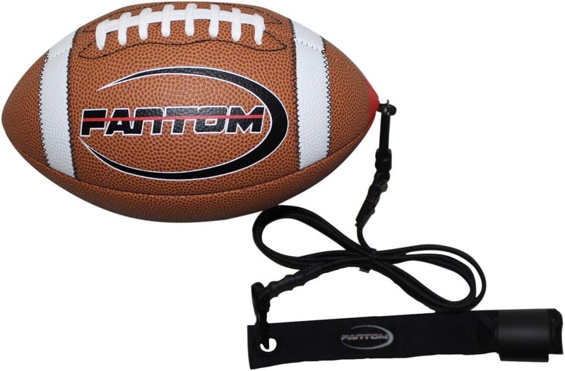 Fantom Throw Football Trainer - Improve Throwing u0026 Catching/Practice Indoors u0026 Practice Outdoors Mini, Pee-Wee, Junior, Youth, u0026 Official - Throw u0026 Catch The Perfect Pass - Made in USA - Image 1