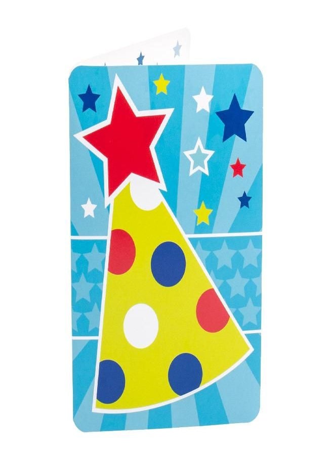 Hallmark - Hallmark 13" Large Gift Bag with Birthday Card and Tissue Paper (Blue with Stars, Birthday Boy) - Image 1
