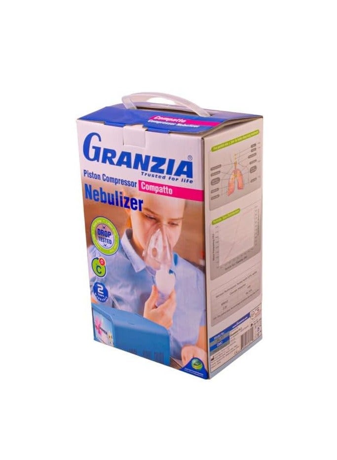 Granzia Compatto Nebulizer – Compact Home Nebulizer for Easy Breathing – Hygienically Packed – Ideal for Adults & Children - Image 1