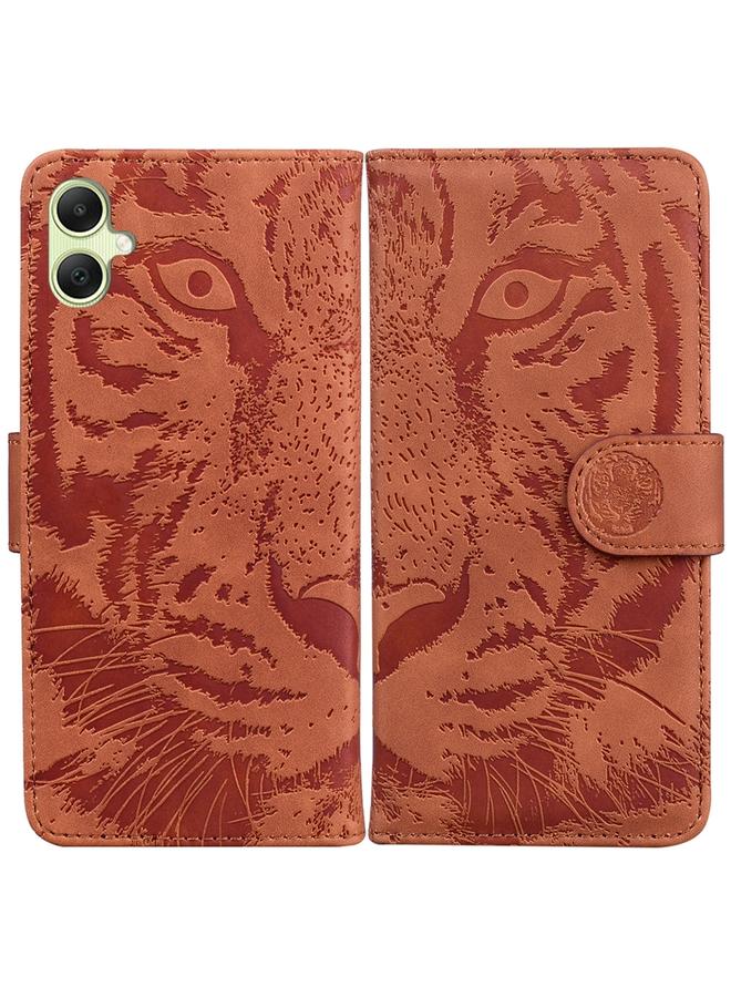 S-TOP Case For Samsung Galaxy A05 Tiger Embossing Pattern Flip Leather Phone Case - Image 1