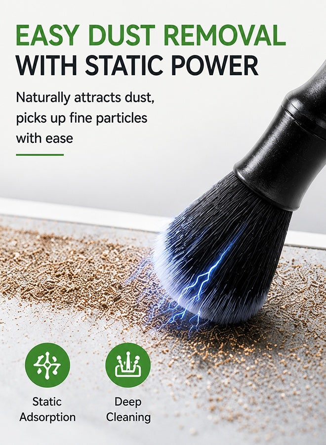 YIM-VIBEHAUS Car Interior Cleaning Brush, Soft Dusting Brush, Scratch-Free Detailing Brush for Interior and Exterior, Air Vents, Dashboard, Wheels, Engine Bay, and Leather Surfaces - Image 3