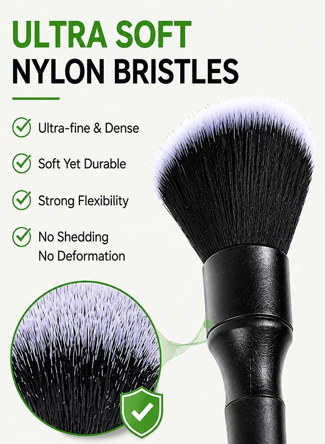 YIM-VIBEHAUS Car Interior Cleaning Brush, Soft Dusting Brush, Scratch-Free Detailing Brush for Interior and Exterior, Air Vents, Dashboard, Wheels, Engine Bay, and Leather Surfaces - Image 2
