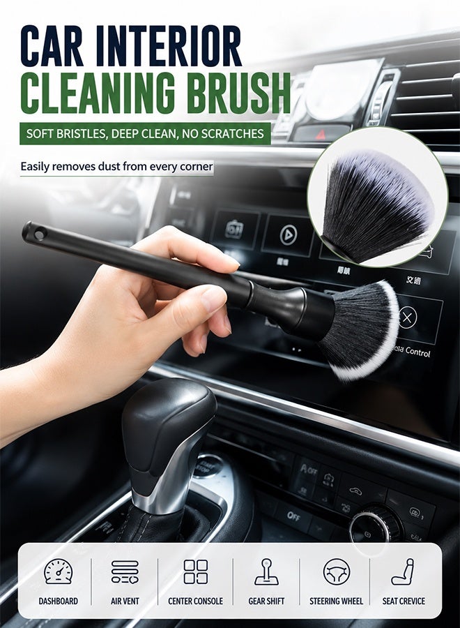 YIM-VIBEHAUS Car Interior Cleaning Brush, Soft Dusting Brush, Scratch-Free Detailing Brush for Interior and Exterior, Air Vents, Dashboard, Wheels, Engine Bay, and Leather Surfaces - Image 1