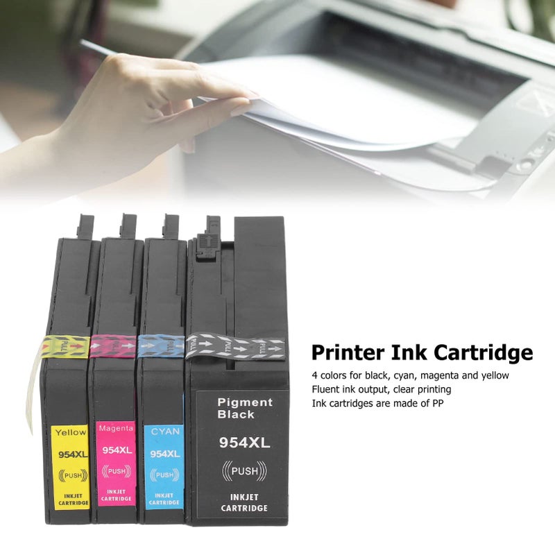 خراطيش حبر عالية الإنتاجية 4 ألوان سوداء متوافقة مع طابعات OfficeJet 7720 و7740 وPro 8210 و8710 و8720 - Image 3