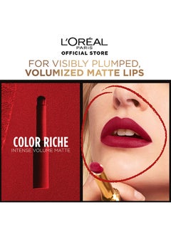 L'OREAL PARIS Color Riche Intense Matte Lipstick, I Lead 129  - Image 4