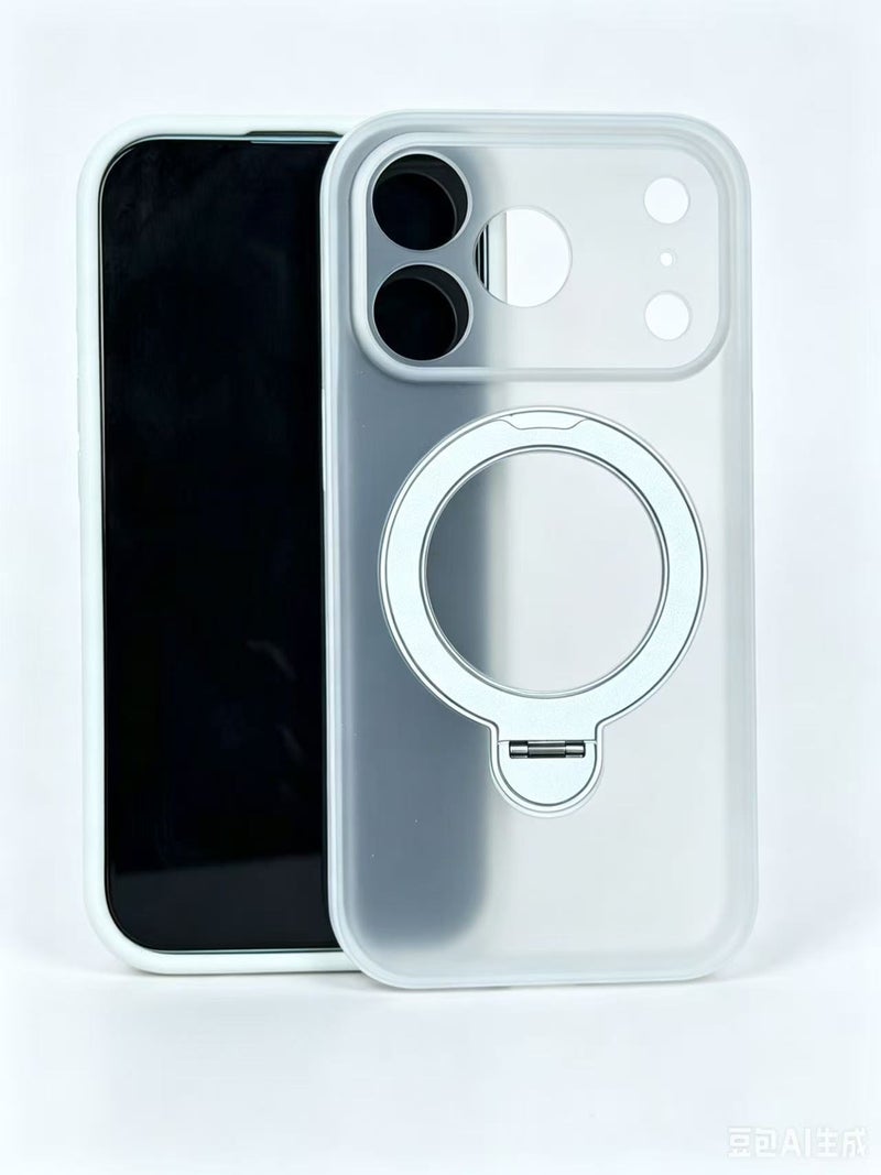 Cross-Border iPhone 17 Pro Max Full-Body TPU Case with Rotating Stand, Anti-Slip & Easy-Clean - Image 1