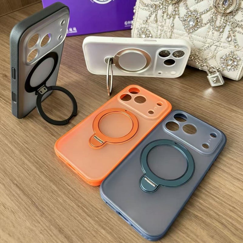 Cross-Border iPhone 17 Pro Max Full-Body TPU Case with Rotating Stand, Anti-Slip & Easy-Clean - Image 3