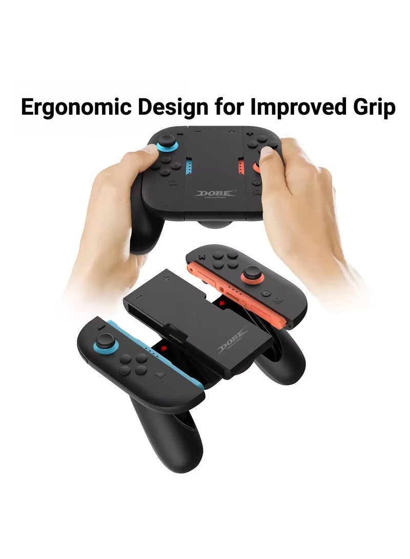 DOBE Charging Grip for Nintendo Switch 2 JoyCon, with charging cable, black  - Image 4