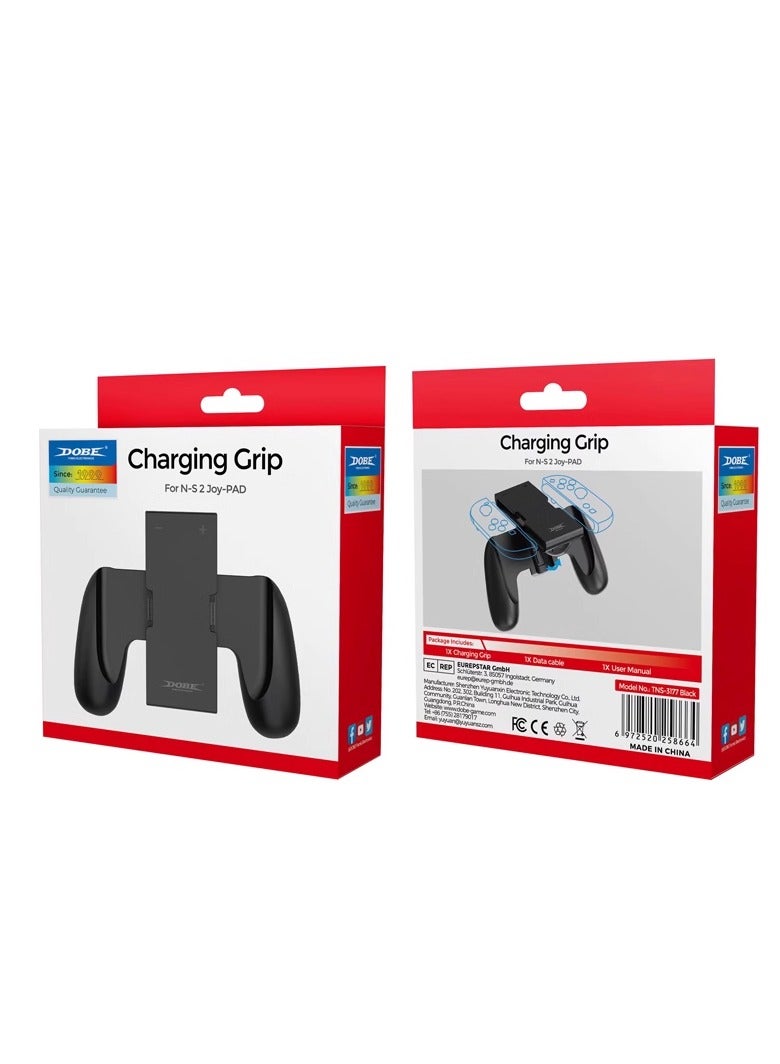 DOBE Charging Grip for Nintendo Switch 2 JoyCon, with charging cable, black  - Image 5