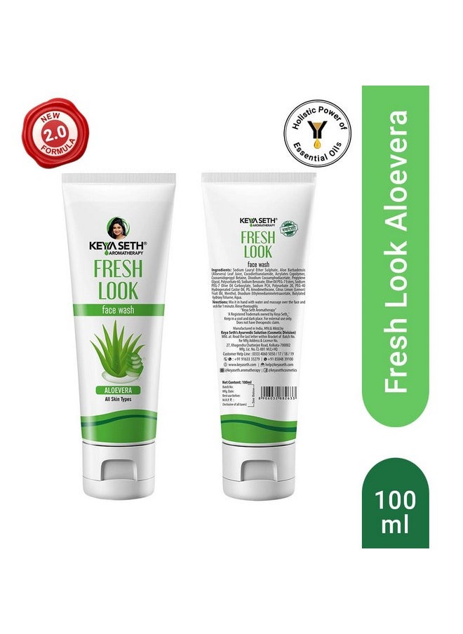 KEYA SETH AROMATHERAPY, DEVICE OF DROP Keya Seth Aromatherapy, fresh Look Aloe vera Gel Face Wash - Deep cleanser Soothes Nourishes Reduces Blemishes & Moisturizing for All Skin Type.  - Image 2