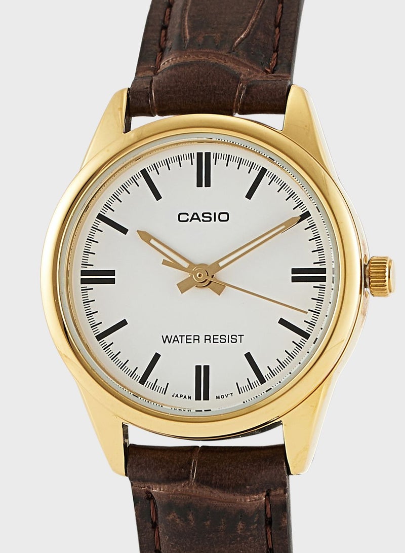 CASIO Leather Strap Analog Watch - Image 2