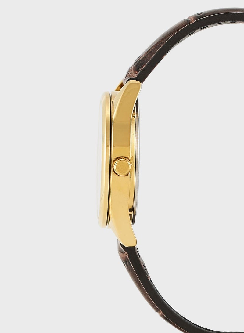 CASIO Leather Strap Analog Watch - Image 3