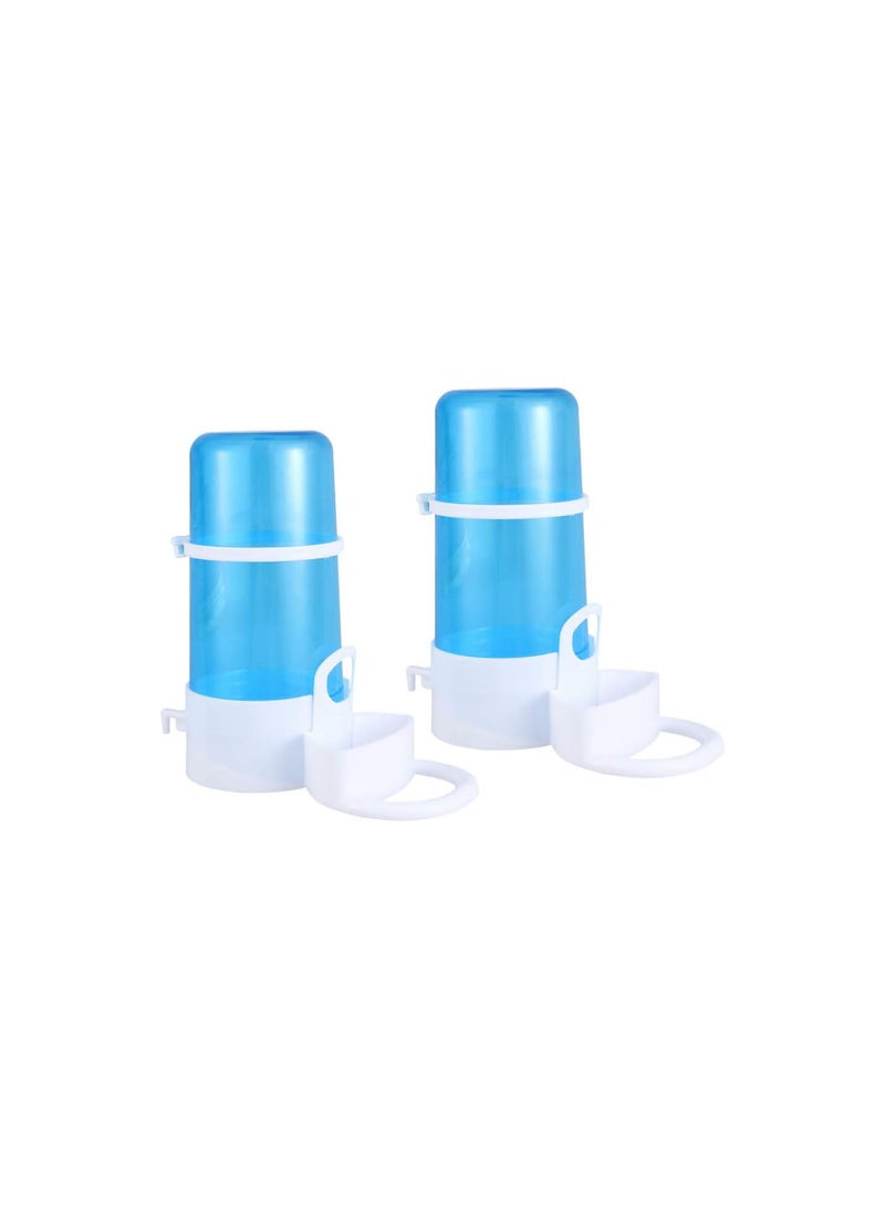 GGOOT 2pcs Pet Feeder Automatic Hamster Small Animal Feeder Automatic Feeding Device Dispenser for Bunny Hamster Bird Pigeon Parrots Mini Hedgehog Blue - Image 4