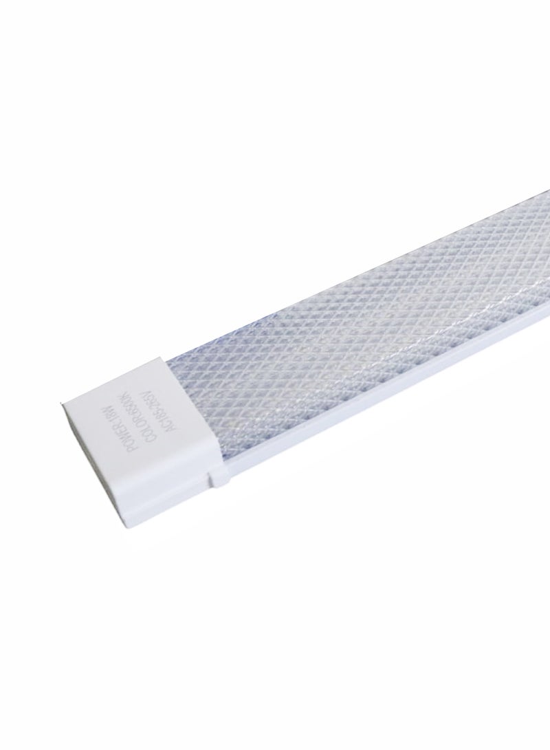 LED Batten Linear Tube Light 18W Energy-Efficient Ceiling Fixture 6500K Cool White Daylight Eco-Friendly with 40,000 Hours Lifespan Wide Voltage Range AC 185-265V  Built-in Driver – No Ballast or Starter Required Indoor Use for Home, Office, and Commercial Spaces Slim & Compact Design Easy Installation & Safe Operation - Image 3
