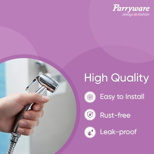 Parryware Coral Neo Health Faucet with Hose for Bathroom Fittings | for Effortless & Effective Cleaning | Original Bidet Spray from Parryware | E8353A1 - Image 5