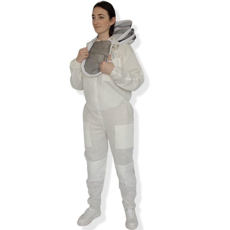 BEEATTIRE Ventilated Bee Suit with easy access veil 3 Layer Mesh Bee Protection New Light Weight Ultra Breeze Max Protection for Professional Beginner Beekeeper Full Beekeeping Costume (4XL) - Image 2