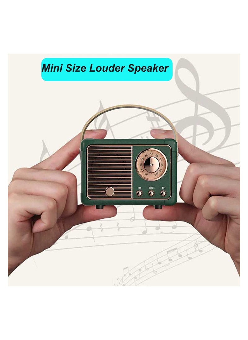 Generic - Retro Bluetooth Speaker, Vintage Decor, Portable Wireless Bluetooth Speaker, Cute Old Fashion Style for Kitchen Desk Bedroom Office Party Outdoor Kawaii Accessories for iPhone Android (Green) - Image 1