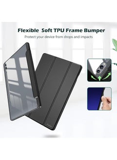 Procases Case For Galaxy Tab S9 Fe Plus S9 Fe+ 12.4 Inch 2023 Sm-X610 Sm-X616B With S Pen Holder Smart Cover With Clear Transparent Back And Soft Tpu Bumper For Galaxy Tab S9 Fe+ Plus -Graphite  - Image 2