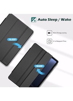 Procases Case For Galaxy Tab S9 Fe Plus S9 Fe+ 12.4 Inch 2023 Sm-X610 Sm-X616B With S Pen Holder Smart Cover With Clear Transparent Back And Soft Tpu Bumper For Galaxy Tab S9 Fe+ Plus -Graphite  - Image 5