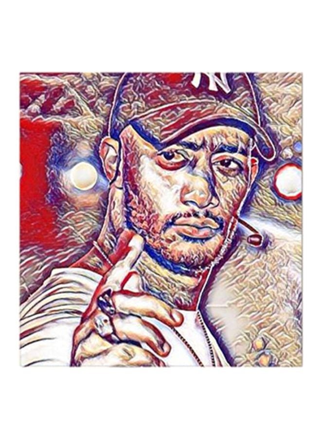 RYN Mohamed Ramadan MDF Wall Art Red/Beige 30 x 5 x 30cm - Image 2