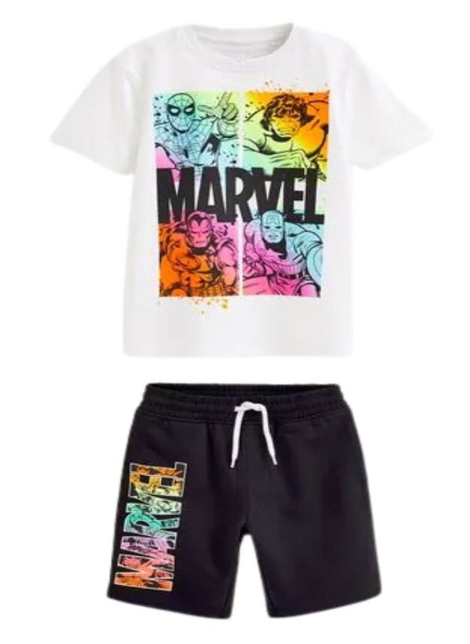 Generic - Marvel Set Printed T-shirt and Short For Kids - Image 1