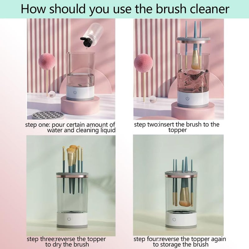 MELUDI Electric Makeup Brush Cleaner Automatic Cosmetic Brush CleanerUpgraded Electric Makeup Brush Cleaner - Image 5