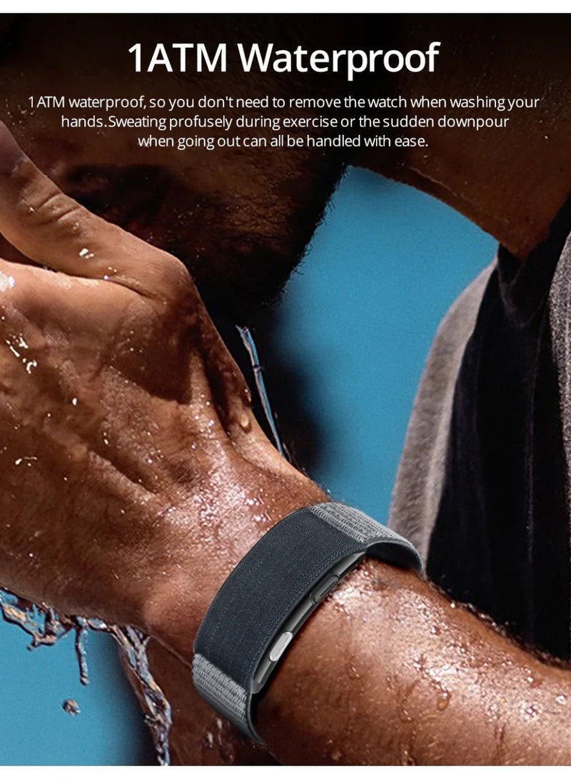VALDUS VITRO Smart Health Tracking Bracelet with ECG, Non-Invasive Glucose Trend Monitoring Sleep Analysis, Activity Tracking & Long Battery Life Compatible With Android and iOS Designed for Ladies and Gents Grey - Image 3