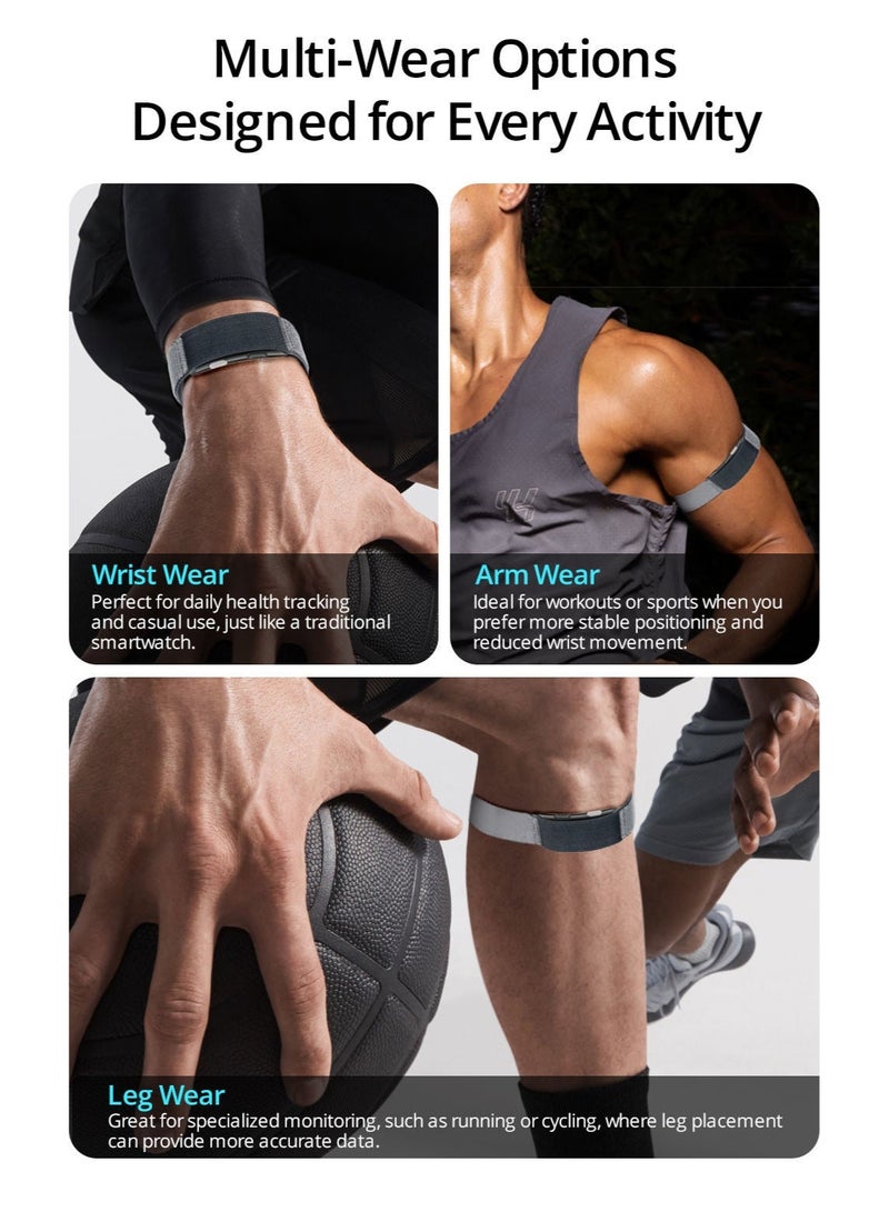 VALDUS VITRO Smart Health Tracking Bracelet with ECG, Non-Invasive Glucose Trend Monitoring Sleep Analysis, Activity Tracking & Long Battery Life Compatible With Android and iOS Designed for Ladies and Gents Grey - Image 5