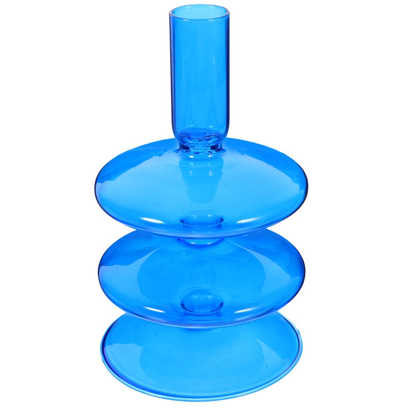 Glass Candle Holder Banquet Pillar Candle Holder Glass Tealight Candle Holder - Image 1