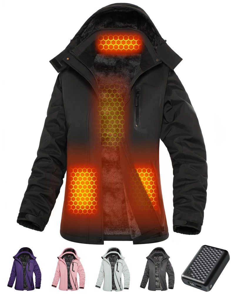 Generic Women Graphene Heated Jacket Electric Warming Coat Winter Gear Must Haves Camper Essentials Hunting Accessories Motorcycle Mountaineering Gadgets Mountain Climbing Necessities Overlanding Equipment  - Image 1