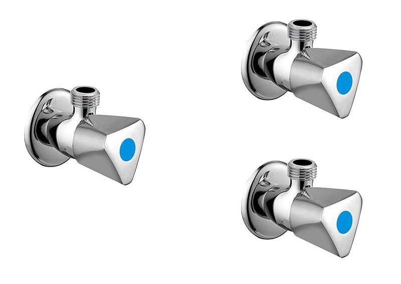 JAGGER صنبور زاوية قرص نحاسي مثلث JAV2224، جدار للحمام، حوض غسيل نحاسي مع فلانج مجاني ومجموعة شريط تفلون 3 - Image 1