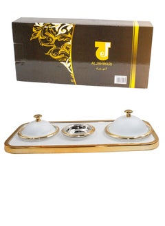 High Quality  Luxurious Tray and bowl set ,decorated Dates and sweet bowls with lid and tray, Arabic Traditional way of serving - pzsku/ZABB2BFB88DFCC97F1691Z/45/_/1646303204/07e10224-cbb4-4df1-b156-b67abf9b2d69