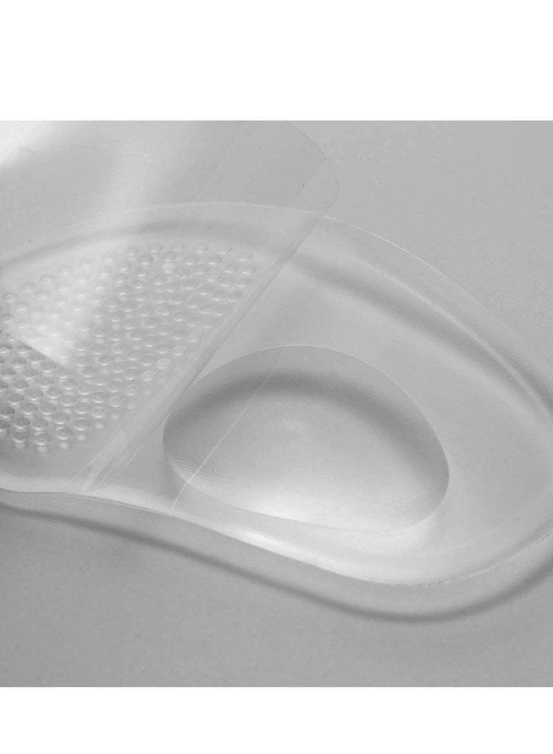 Y&D 3 Pairs Forefoot Insole Silicone Transparent Drop-Shaped Feet Cushion Inserts Grips Shoe Pads for Women Loose Shoes and High Heels Anti-Slip Reusable  - Image 3