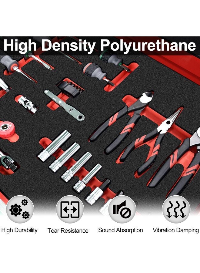 Polyurethane Foam Sheets, 16 x 12 x 1 Inch Cuttable Tool Box Case Foam Inserts Paddings, Black Cushion Packing Pads for Case Toolbox Game Box Craft Camera Storage (3pcs) - Image 5