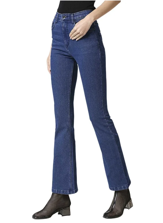 HIGH STAR Women Blue Bootcut Stretchable Jeans