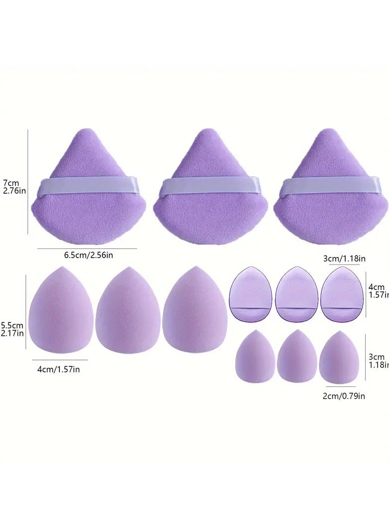 Goolsky مجموعة إسفنجات مكياج متعددة الوظائف مكونة من 12 قطعة، دمج خالي من العيوب للسوائل، الكريمات والبودرات، خالية من اللاتكس، للاستخدام الجاف والرطب، إسفنجات أساس، كونتور وإضاءة مع إسفنجات صغيرة لجميع أنواع البشرة. - Image 2