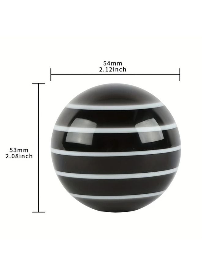 Red Striped Acrylic Gear Knob Universal 4 5 6 Speed With 3 Adapters M10 M8 - Image 2