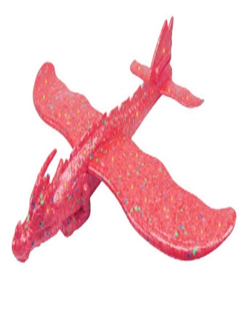 48CM Foam Plane Toy Dragon Hand LaunchThrowing AIircraft, Red