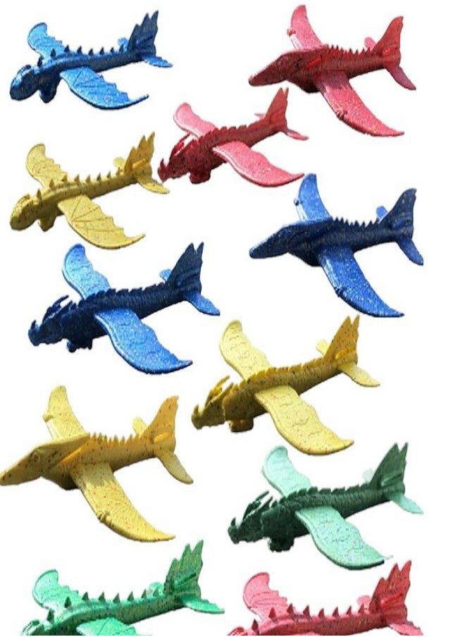 Generic - 48CM Foam Plane Toy Dragon Hand LaunchThrowing AIircraft, Red - Image 1