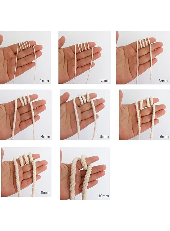 HY Macrame Cord,3mm x109 Yards 100% Natural Macrame Cords Colored Cotton Macrame Rope Craft Cord for DIY Crafts Knitting Plant Hangers Wedding Decor(Beige) - Image 5