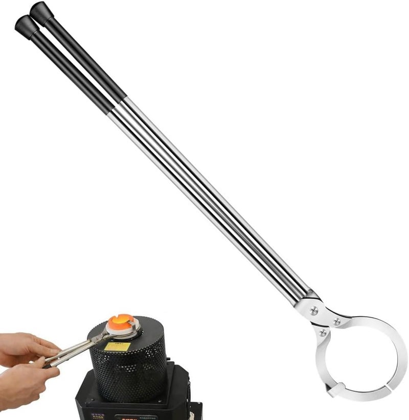 Generic Graphite Steel Tongs - Furnace Crucible Pliers 27 Clamp Holder - Image 1