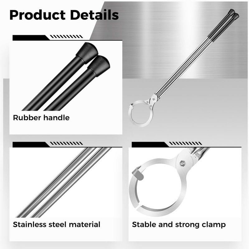 Generic Graphite Steel Tongs - Furnace Crucible Pliers 27 Clamp Holder - Image 2