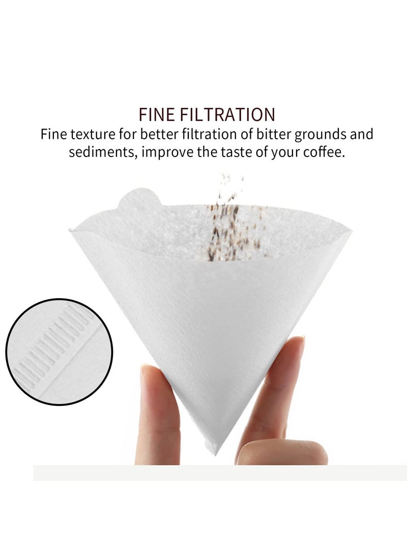Generic Coffee Filters, Size 02 Cone Natural Paper Filters, 100 Count 2-4 Cup, For Pour Over and Drip Coffee Maker (White V02)  - Image 5