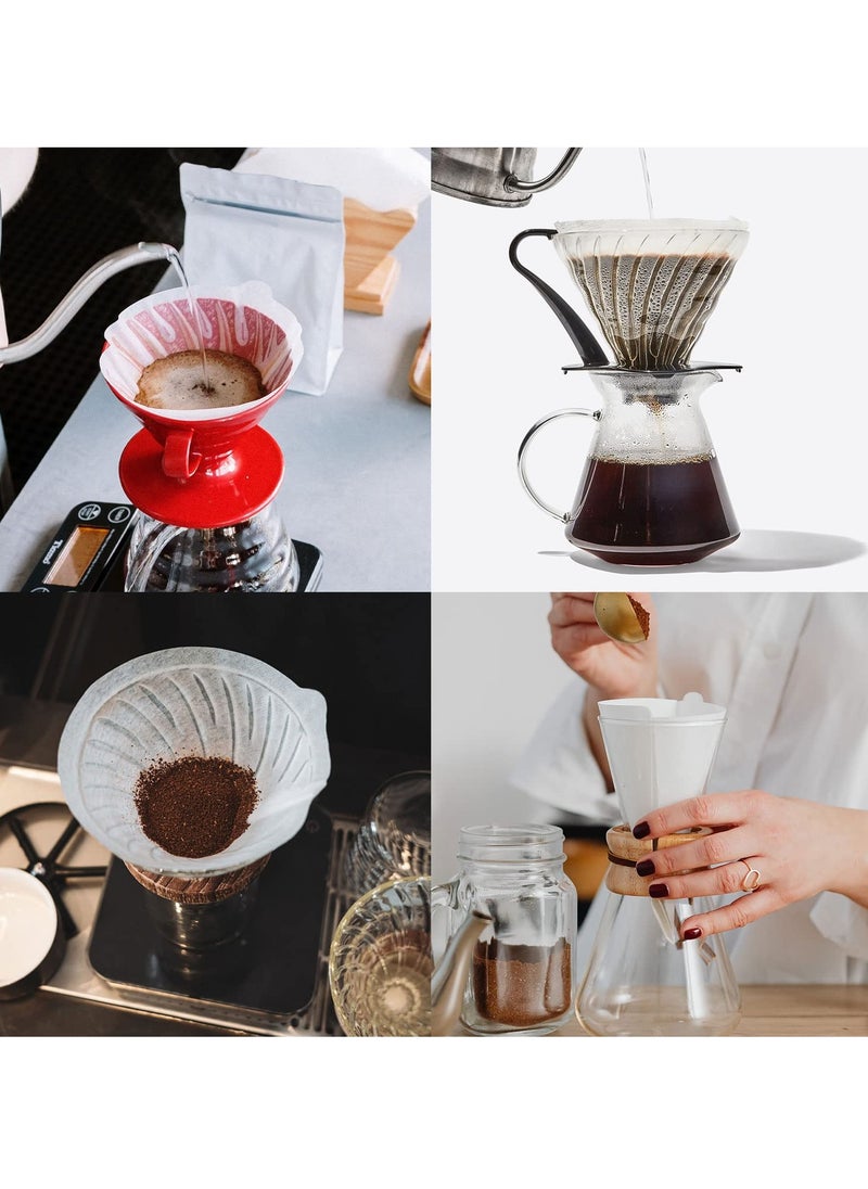 Generic Coffee Filters, Size 02 Cone Natural Paper Filters, 100 Count 2-4 Cup, For Pour Over and Drip Coffee Maker (White V02)  - Image 4