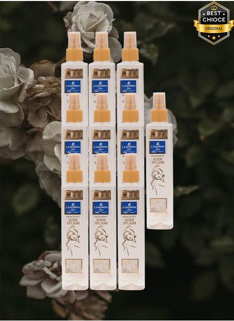 10 قطع معطر الجسم المسك الابيض 235 مل