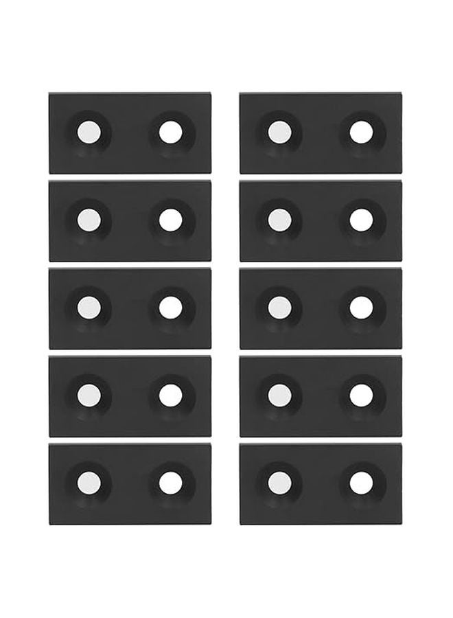 Black Aluminum Profile End Cap 3060 Double Hole 10Pcs Anodized CNC Industrial Frame - Image 1