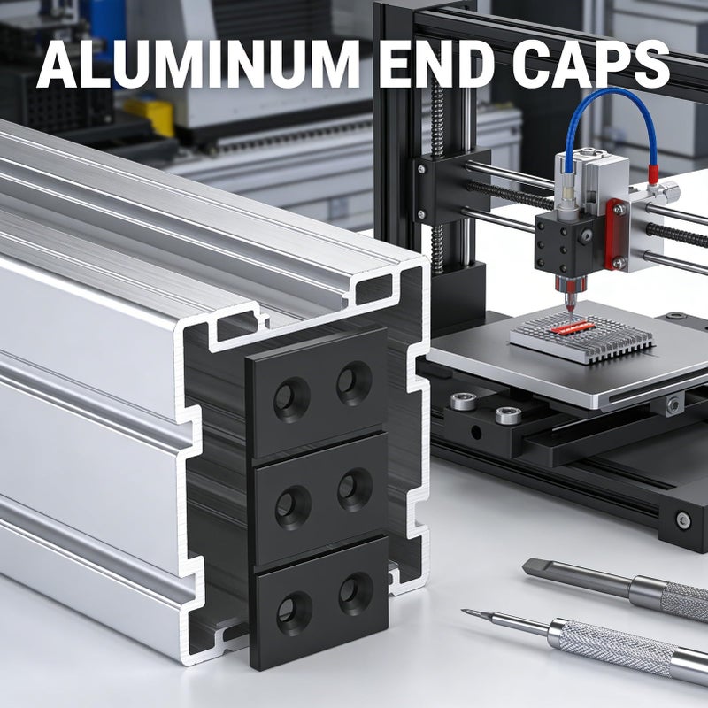 Black Aluminum Profile End Cap 3060 Double Hole 10Pcs Anodized CNC Industrial Frame - Image 5